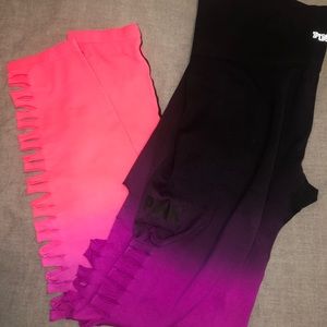 Ombré PINK leggings L